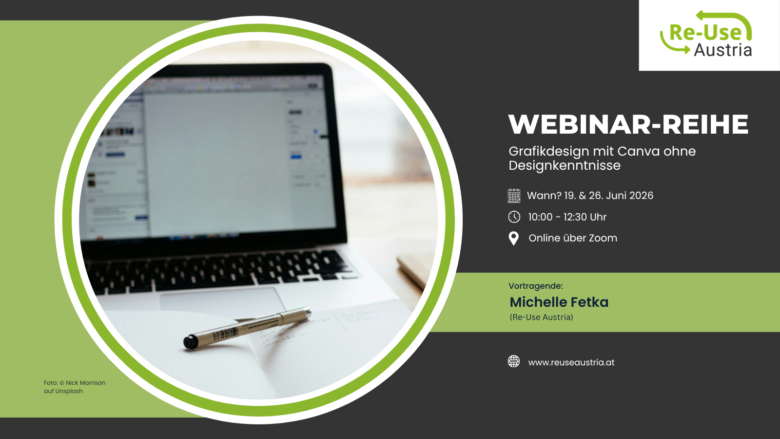 Webinarreihe: Grafikdesign mit Canva ohne Designkenntnisse