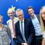 Re-Use Austria: Stakeholder Gespräch zum Circular Economy Act v.l.n.r.: Nina Eisenmenger (BOKU), Matthias Neitsch (Re-Use Austria), Eric Mamer (European Commission, DG Environment), Philipp Horner (VOEST), Karin Huber-Heim (FH des BFI Wien)